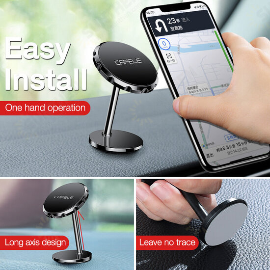 Super Magnetic 360 Degree Rotation Multifunctional Aluminium Alloy Car Dashboard Mobile Phone Holder Mount