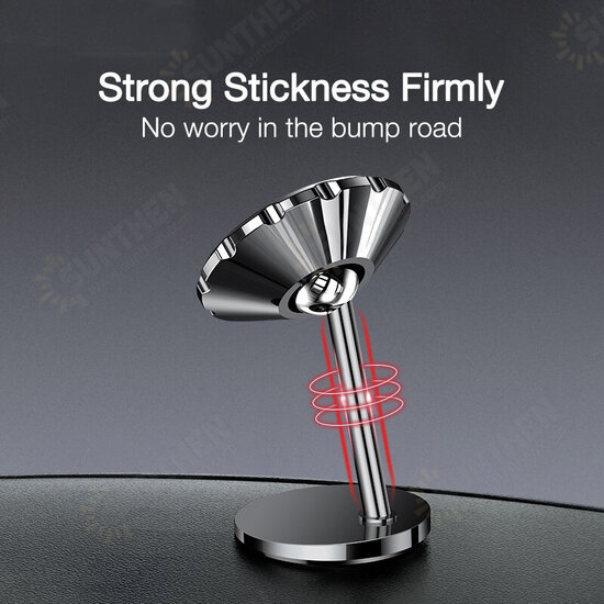 Super Magnetic 360 Degree Rotation Multifunctional Aluminium Alloy Car Dashboard Mobile Phone Holder Mount