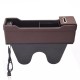 Car Right Seat Crevice Gap Leather Phone ID Card Key Storage Coin Box Car Cradles Organizer with Dual USB Ports