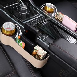 Car Seat Gap Storage Box Multifunction USB Charging Leather Car Water Cup Phone Holder Car Seat Gap Storage Box Multifunction USB Charging Leather Car Water Cup Phone Holder