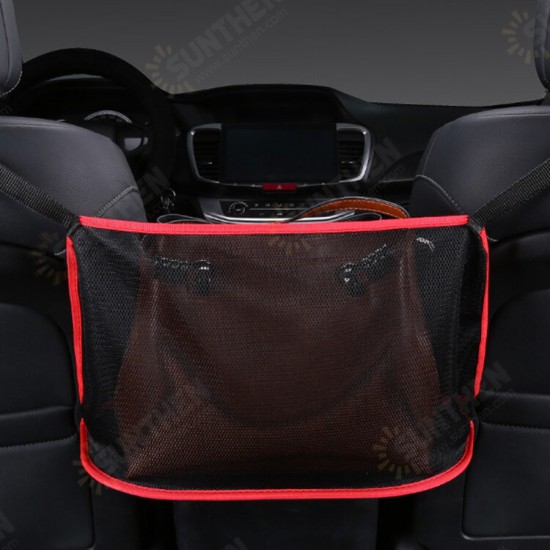 Car Storage Bag Net Pocket Handbag Holder Seat Back Folding Storage Hanging Bag