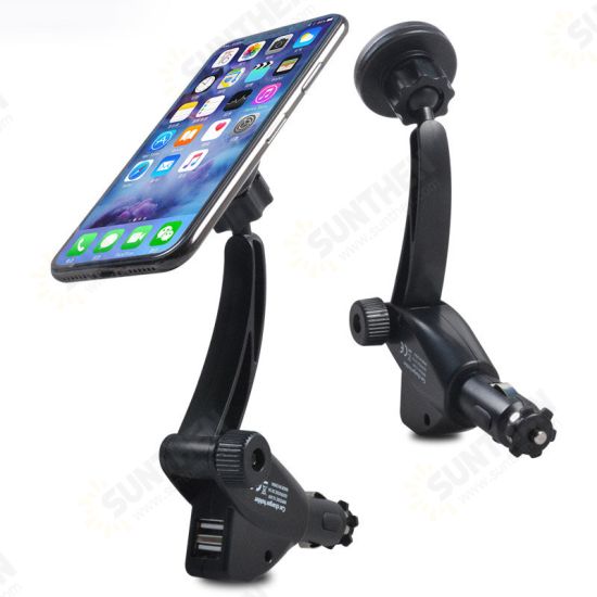 Cobao 2 in 1 Universal Magnetic Mobile Phone Mount Holder Stand For With Dual USB Car Charger Of Vehicle