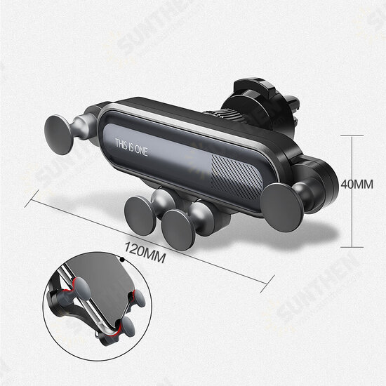 New Upgrade Universal Mini 360 Rotation Gravity Linkage Automatic Lock Air Vent Car Phone Holder Car Mount for iPhone