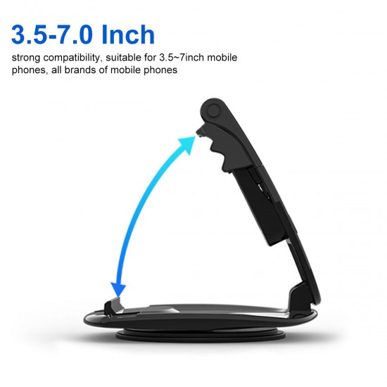Foldable Multifunctional Horizontal Vertical Car Dashboard Mount Mobile Phone GPS Holder Stand for 3.5-7 inch Devices