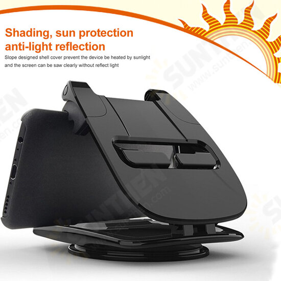 Foldable Multifunctional Horizontal Vertical Car Dashboard Mount Mobile Phone GPS Holder Stand for 3.5-7 inch Devices