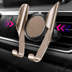 Gravity Linkage Automatical Lock Air Vent Car Mount Car Phone Holder For 4.7 Inch - 7.5 Inch Smart Phone iPhone Samsung Gravity Linkage Automatical Lock Air Vent Car Mount Car Phone Holder For 4.7 Inch - 7.5 Inch Smart Phone iPhone Samsung