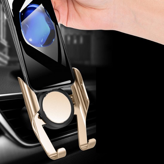 Gravity Linkage Automatical Lock Air Vent Car Mount Car Phone Holder For 4.7 Inch - 7.5 Inch Smart Phone iPhone Samsung