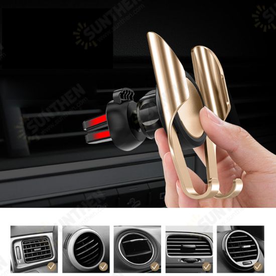 Gravity Linkage Automatical Lock Air Vent Car Mount Car Phone Holder For 4.7 Inch - 7.5 Inch Smart Phone iPhone Samsung