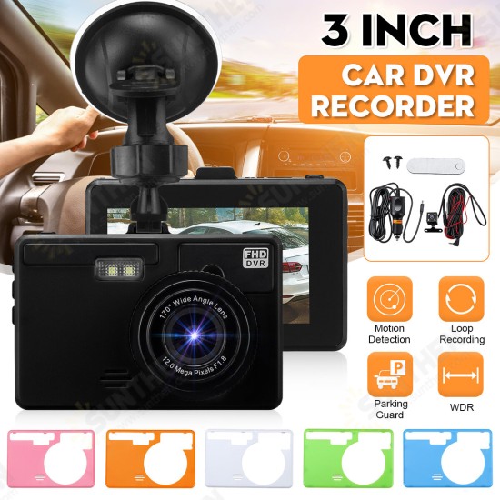 H168 3 Inch 1080P Car DVR Camera Audio Recorder Camera Loop Recording Dash Cam