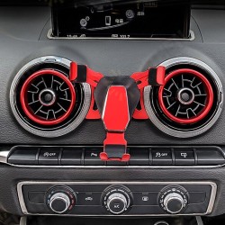 JYT03 360° Rotation Car Air Vent Gravity Linkage Auto Lock Metal Car Phone Holder Mobile Phone Stand Mount for Audi A3 / S3 2014-2019 JYT03 360° Rotation Car Air Vent Gravity Linkage Auto Lock Metal Car Phone Holder Mobile Phone Stand Mount for Audi A3 / S3 2014-2019