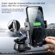 15W Wireless Fast Charging Car Phone Holder Stand in Car Air Vent Mount&Dashboard Phone Mount For 4.7-6.8 Inch Smart Phone for iPhone For Huawei