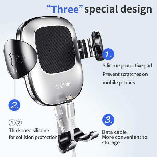 Gravity Linkage Automatic Lock Air Vent 360° Rotation Car Phone Holder For 4.0-6.5 Inch Smart Phone