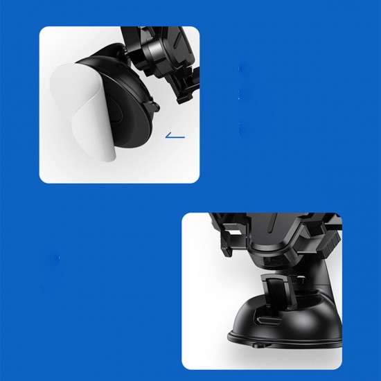 T-type Suction Cup 360° Rotation Dashboard Bracket Car Phone Holder for 4.0-6.7 Inch Mobile Phone for iPhone 11 for Samsung Galaxy Note 20 Ultra