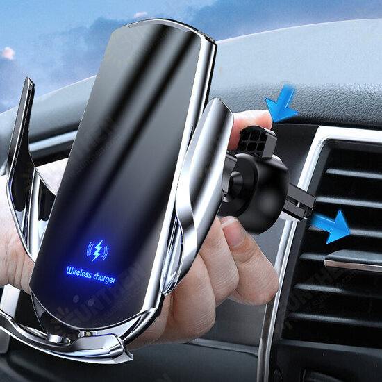 Q3 Infrared Sensing Automatic Clamping 15W Qi Car Air Vent Wireless Charger Magnetic Fast Charging Phone Holder Stand