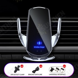 Q3 Infrared Sensing Automatic Clamping 15W Qi Car Air Vent Wireless Charger Magnetic Fast Charging Phone Holder Stand Q3 Infrared Sensing Automatic Clamping 15W Qi Car Air Vent Wireless Charger Magnetic Fast Charging Phone Holder Stand