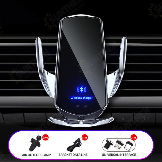 Q3 Infrared Sensing Automatic Clamping 15W Qi Car Air Vent Wireless Charger Magnetic Fast Charging Phone Holder Stand