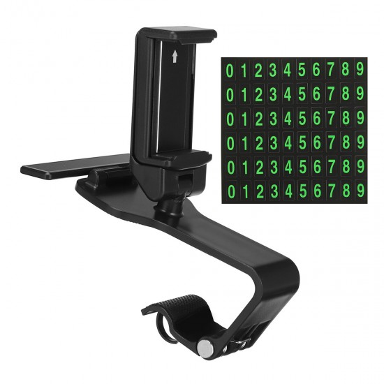 Multifunctional 360° Rotation Car Dashboard Mount Mobile Phone GPS Holder Stand with Parking Number for 4.7-7.2 inch Phones