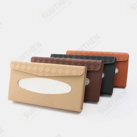 Multifunctional Leather Car Storage Bag Visor Cover Card License Holder Hanging Tissue Bag Glasses Folder Multifunctional Leather Car Storage Bag Visor Cover Card License Holder Hanging Tissue Bag Glasses Folder