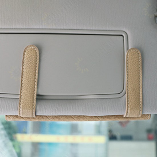 Multifunctional Leather Car Storage Bag Visor Cover Card License Holder Hanging Tissue Bag Glasses Folder Multifunctional Leather Car Storage Bag Visor Cover Card License Holder Hanging Tissue Bag Glasses Folder