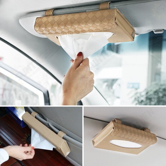 Multifunctional Leather Car Storage Bag Visor Cover Card License Holder Hanging Tissue Bag Glasses Folder Multifunctional Leather Car Storage Bag Visor Cover Card License Holder Hanging Tissue Bag Glasses Folder