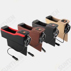 Multifunctional Left/ Right Car Seat Gap Storage Box USB Charging Leather Car Water Cup Phone Holder Multifunctional Left/ Right Car Seat Gap Storage Box USB Charging Leather Car Water Cup Phone Holder