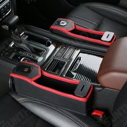 Multifunctional Left/ Right Car Seat Gap Storage Box USB Charging Leather Car Water Cup Phone Holder Multifunctional Left/ Right Car Seat Gap Storage Box USB Charging Leather Car Water Cup Phone Holder