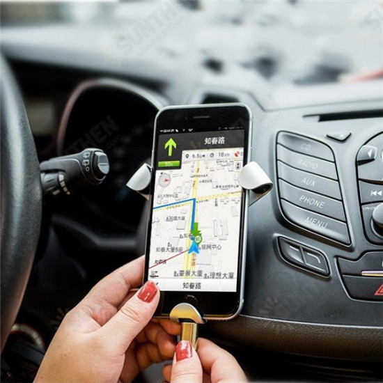 Novel Triangle Fixator Car Air Vent Holder Gravity Linkage Phone Bracket for iPhone Samsung Novel Triangle Fixator Car Air Vent Holder Gravity Linkage Phone Bracket for iPhone Samsung