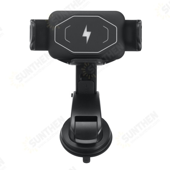 S15 15W Qi Fast Wireless Car Charger Dashboard Mount Smart Sensor Automatic Clamping Phone Holder Bracket