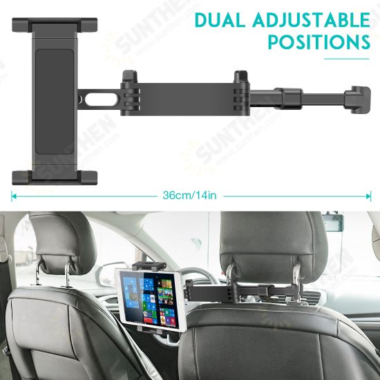 Universal Car Headrest Tablet Mount 360° Rotating Adjustable Auto Seat Back Phone Holder Stand for Car Backseat for iPad/Tablet/Smartphone 5-14 inch