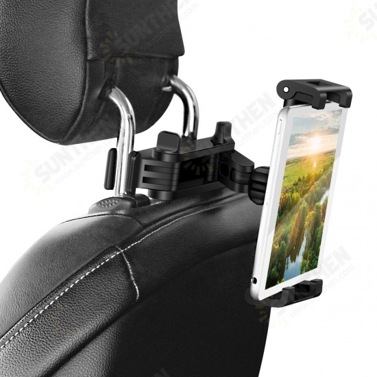 Universal Car Headrest Tablet Mount 360° Rotating Adjustable Auto Seat Back Phone Holder Stand for Car Backseat for iPad/Tablet/Smartphone 5-14 inch