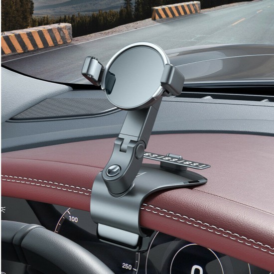 Universal Multifunctional 1200° Rotation Car AR GPS Navigation Dashboard Sunvisor Mobile Phone Holder Bracket with Parking Number for 3-6.5 inch