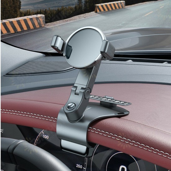 Universal Multifunctional 1200° Rotation Car AR GPS Navigation Dashboard Sunvisor Mobile Phone Holder Bracket with Parking Number for 3-6.5 inch