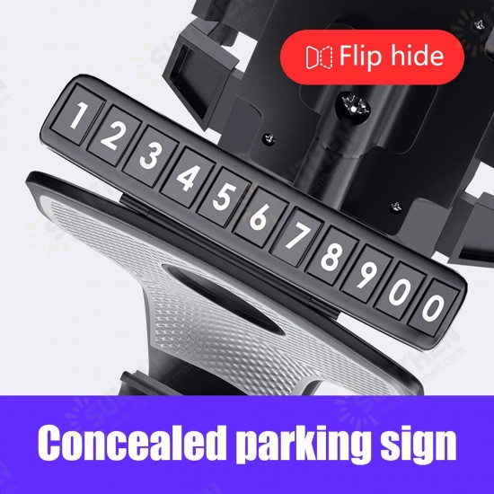 Universal Multifunctional 360°Rotation Car GPS Navigation Dashboard Sunvisor Mobile Phone Holder Bracket with Parking Number for Devices 3-7inch Universal Multifunctional 360°Rotation Car GPS Navigation Dashboard Sunvisor Mobile Phone Holder Bracket with Parking Number for Devices 3-7inch