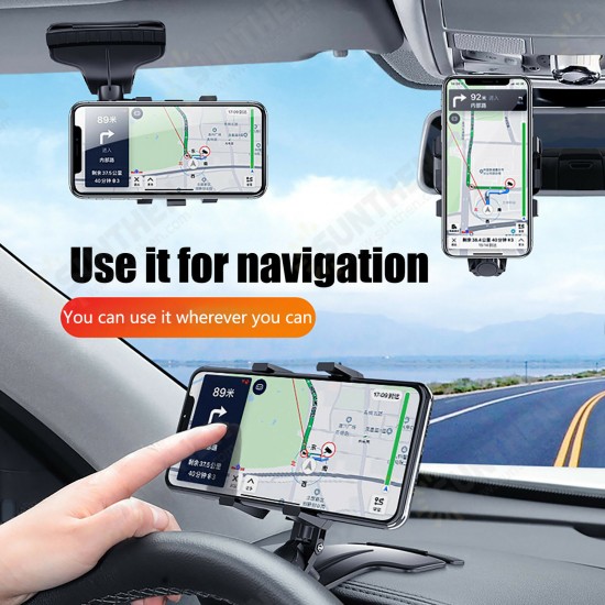 Universal Multifunctional 360°Rotation Car GPS Navigation Dashboard Sunvisor Mobile Phone Holder Bracket with Parking Number for Devices 3-7inch Universal Multifunctional 360°Rotation Car GPS Navigation Dashboard Sunvisor Mobile Phone Holder Bracket with Parking Number for Devices 3-7inch