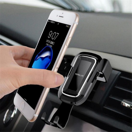 Gravity Linkage Auto Lock Multi-angle Rotation Car Mount Air Vent Holder for Mobile Phone