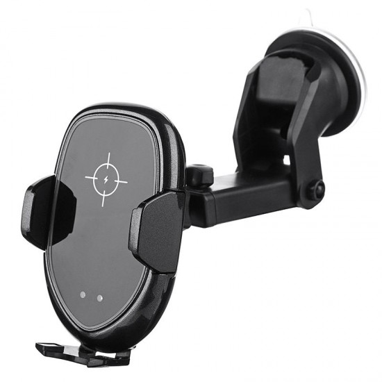 Universal 10W 7.5W 5W Smart Qi Wireless Fast Charge Auto Lock Car Mount Holder for Samsung Mobile Phone