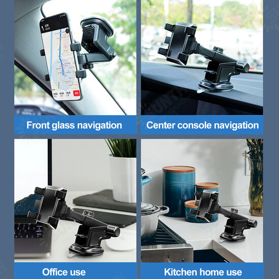 Universal 2-Gear Fixed Lock 17cm Retractable Arm Car Dashboard/ Windshield Mobile Phone Mount Holder Bracket for 3-7 inch Devices Universal 2-Gear Fixed Lock 17cm Retractable Arm Car Dashboard/ Windshield Mobile Phone Mount Holder Bracket for 3-7 inch Devices