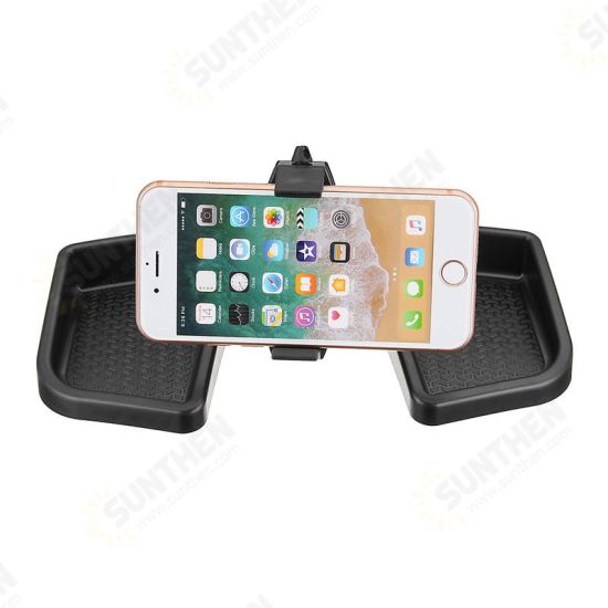 Universal 360 Degree Rotation Dashboard Phone Holder Stand with Storage Box for Mobile Phone