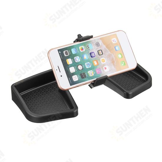 Universal 360 Degree Rotation Dashboard Phone Holder Stand with Storage Box for Mobile Phone