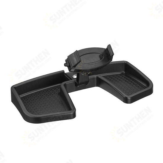 Universal 360 Degree Rotation Dashboard Phone Holder Stand with Storage Box for Mobile Phone