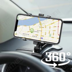 Universal 360° Rotatable Car Dashboard Sun Visor Rear View Mirror Mobile Phone Holder Stand for 3-7 inch Devices Universal 360° Rotatable Car Dashboard Sun Visor Rear View Mirror Mobile Phone Holder Stand for 3-7 inch Devices