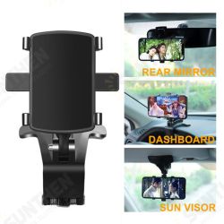 Universal 360° Rotatable Car Dashboard Sun Visor Rear View Mirror Mobile Phone Holder Stand for 3-7 inch Devices Universal 360° Rotatable Car Dashboard Sun Visor Rear View Mirror Mobile Phone Holder Stand for 3-7 inch Devices