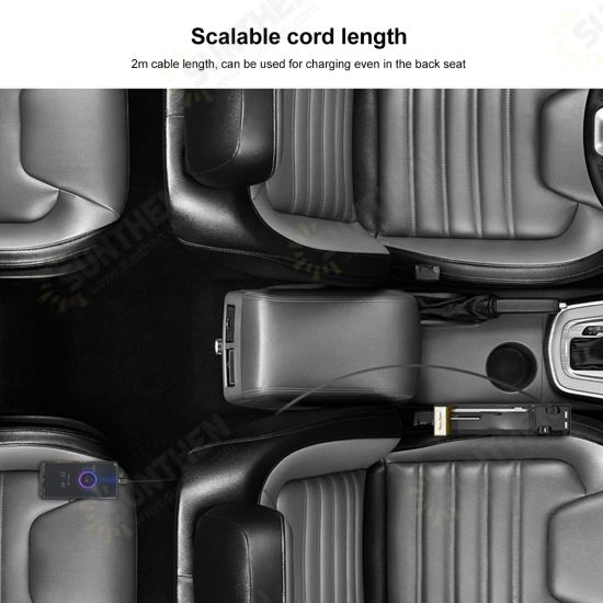 Universal Black Car Armrest Box 2-USB,For IOS/For TYPE-C/For Android Storage Box Universal Black Car Armrest Box 2-USB,For IOS/For TYPE-C/For Android Storage Box