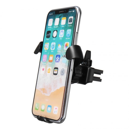 Universal Gravity Linkage Auto Lock Multi-angle Rotation Car Air Vent Holder Stand for Mobile Phone
