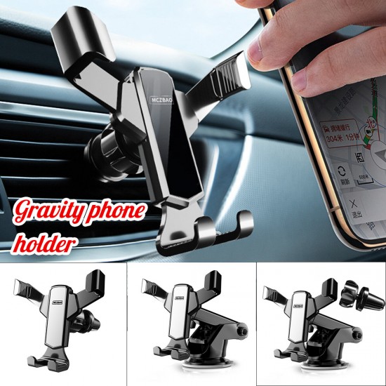Universal Gravity Linkage Car Phone Holder Air Vent / Dashboard Mount Stand