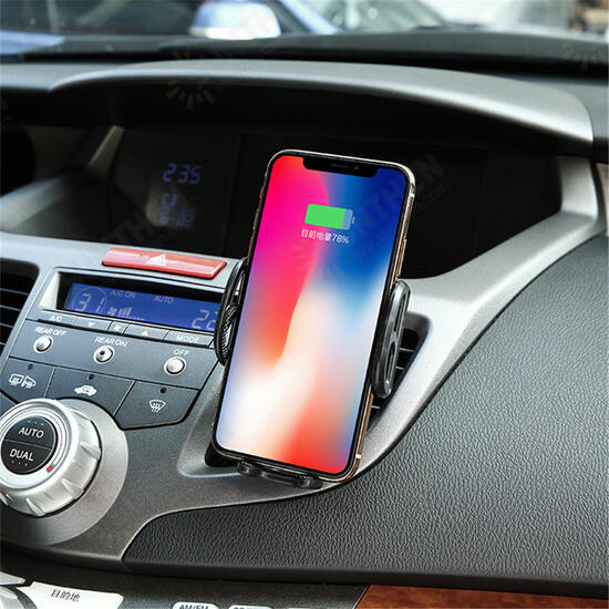Universal Infrared Sensor Auto Lock Qi Wireless Charging Car Phone Holder for iPhone 8 XS S8 S9 Universal Infrared Sensor Auto Lock Qi Wireless Charging Car Phone Holder for iPhone 8 XS S8 S9