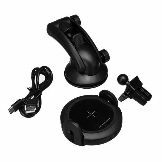 Universal Intelligent Infrared Sensor 10W Qi Wireless Fast Charge Car Holder for iPhone Mobile Phone