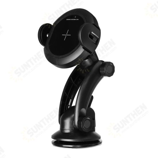 Universal Intelligent Infrared Sensor 10W Qi Wireless Fast Charge Car Holder for iPhone Mobile Phone