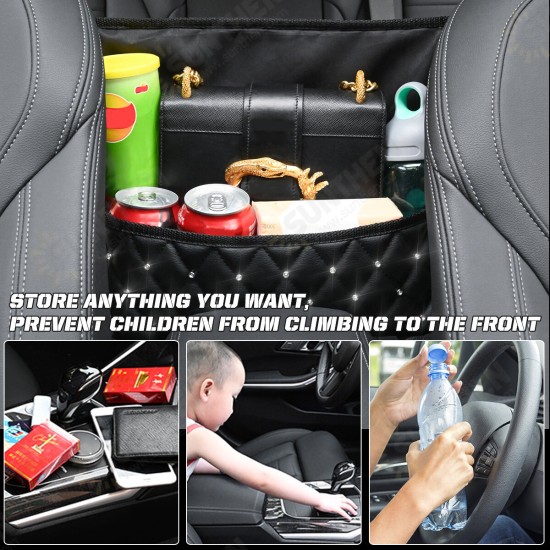 Universal Large Capacity Car Seat Hanging Bag Mobile Phone Handbag Storage Container Holder Organizer