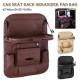 Universal Multifunctional PU Leather Car Seat Back Organizer Pad Bag Travel Storage Holder Organizer Bag with Tray 2 Types